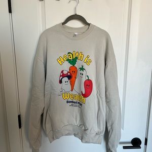 Bonberi Mart merch “Health is Wealth” sweatshirt